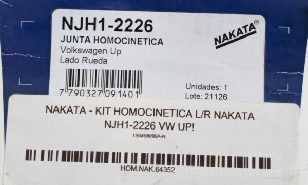 KIT HOMOCINETICA L/R NAKATA NJH1-2226 VW UP! - Imagen 2