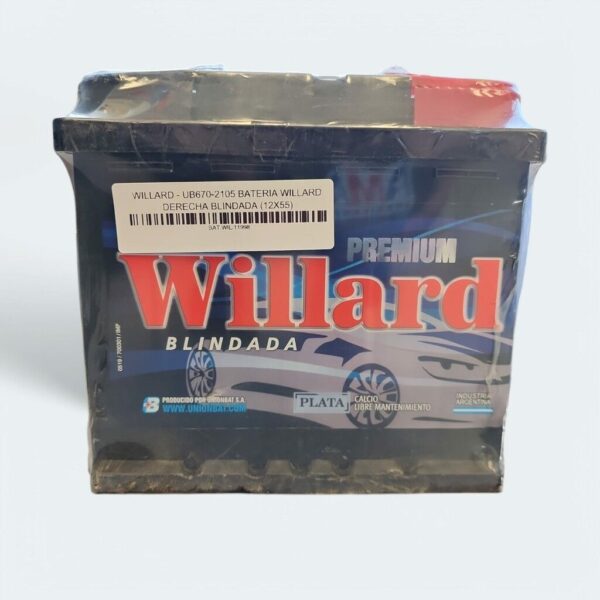 UB670-2105 BATERIA WILLARD DERECHA BLINDADA (12X55) - Imagen 2