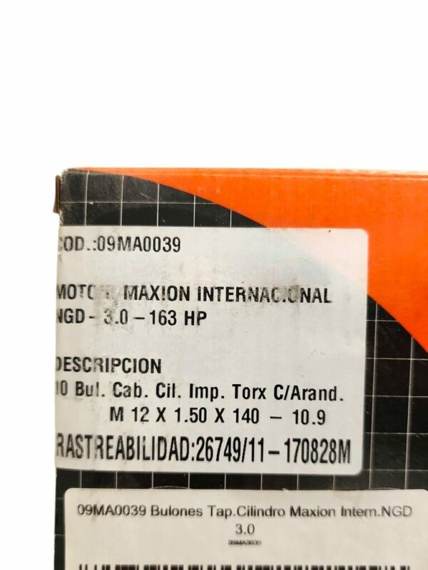 09MA0039 Bulones Tap.Cilindro Maxion Intern.NGD 3.0 - Imagen 2