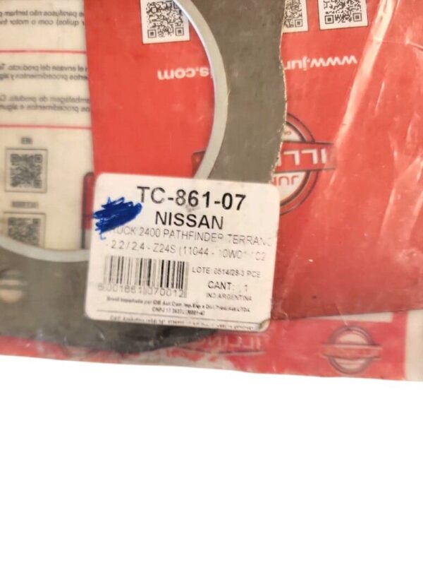 TC-861-07 JUNTA TAPA DE CILINDROS NISSAN/DATSUN Truck 2400 Pathfinder Terrano - 2.2/2.4 - Z24S (11044-10W01/02) - Imagen 2